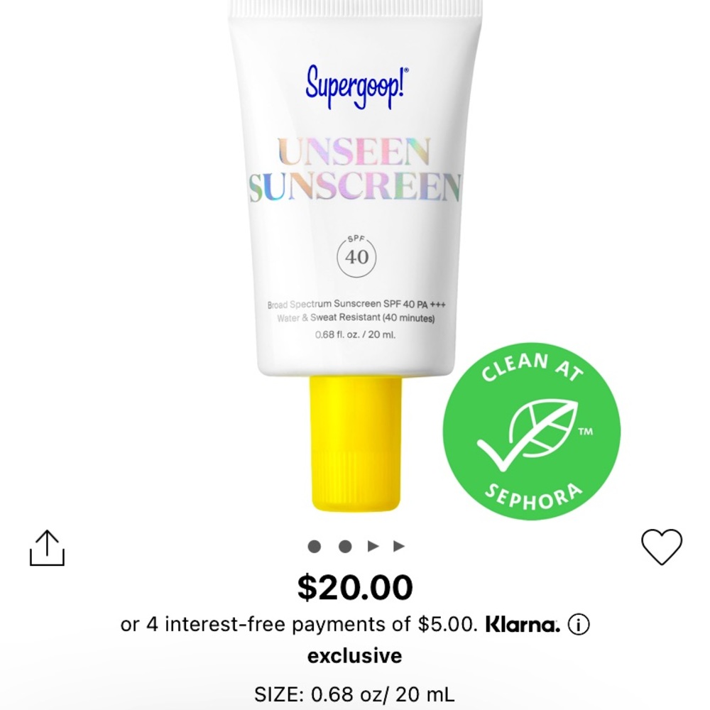 ✨NEW! Supergoop Unseen Suncreen✨